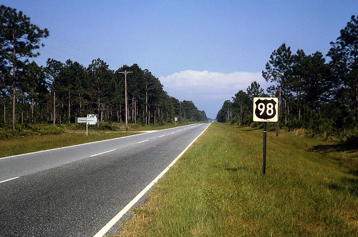 Florida U.S. Highway 98 sign.