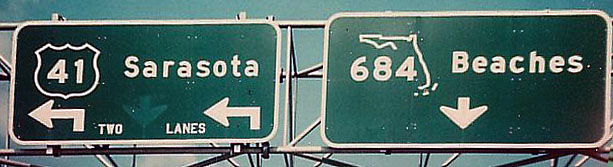 Florida - State Highway 684 and U.S. Highway 41 sign.
