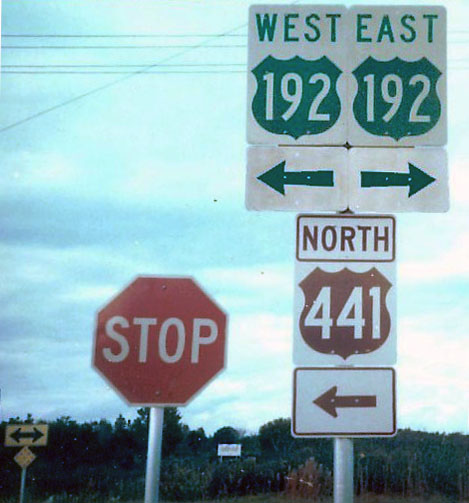Florida - U.S. Highway 441 and U.S. Highway 192 sign.