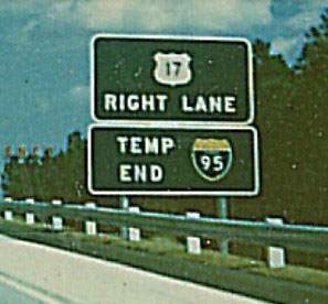 Florida - Interstate 95 and U.S. Highway 17 sign.