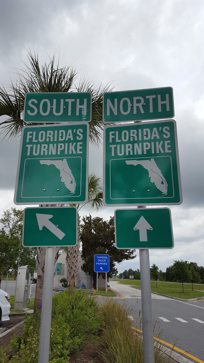 Florida Florida's Turnpike sign.