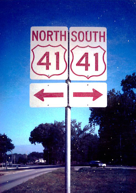 Florida U. S. highway 41 sign.