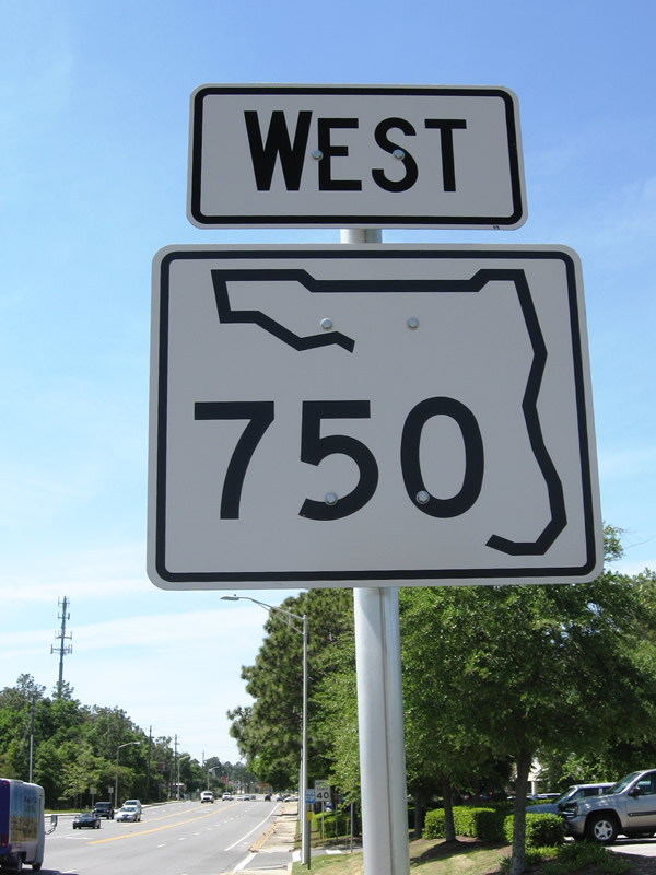 Florida State Highway 750 sign.