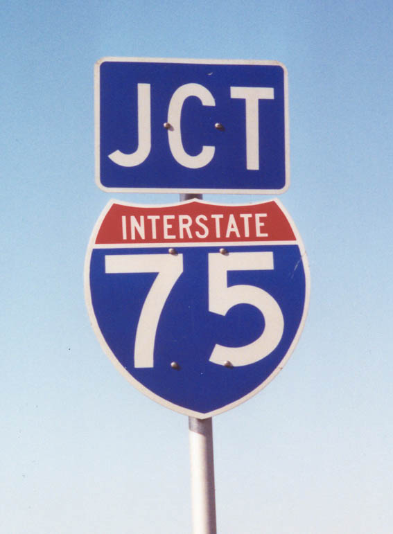 Florida Interstate 75 sign.