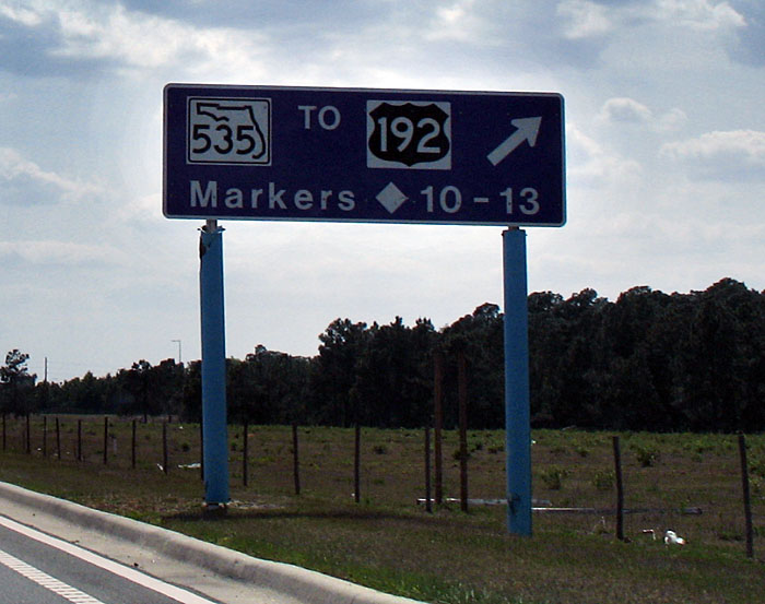 Florida - U.S. Highway 192 and State Highway 535 sign.
