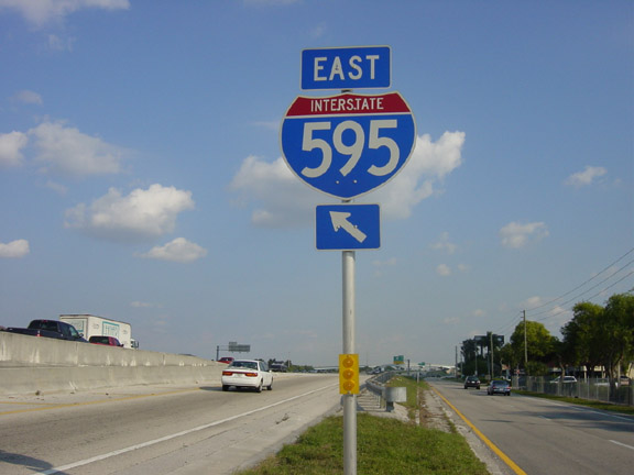 Florida Interstate 595 sign.