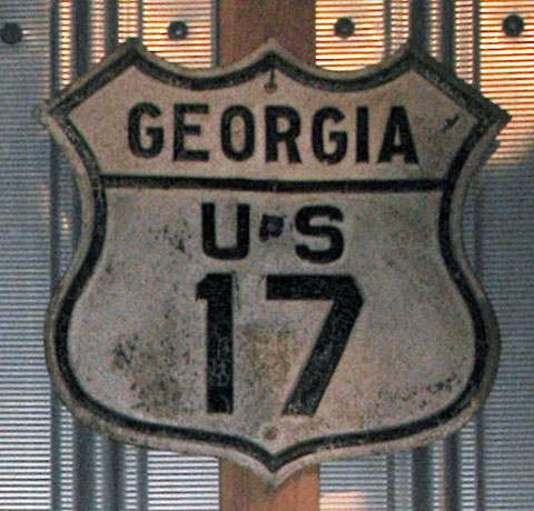 Georgia U.S. Highway 17 sign.