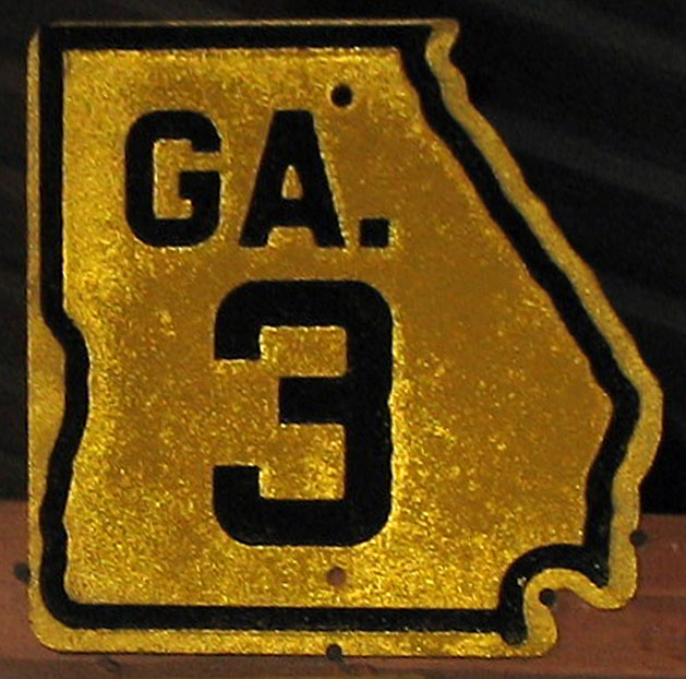 Georgia State Highway 3 sign.