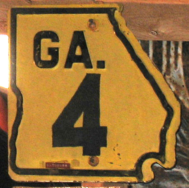 Georgia State Highway 4 sign.