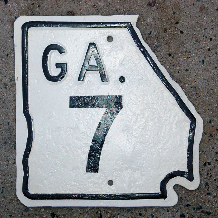 Georgia State Highway 7 sign.