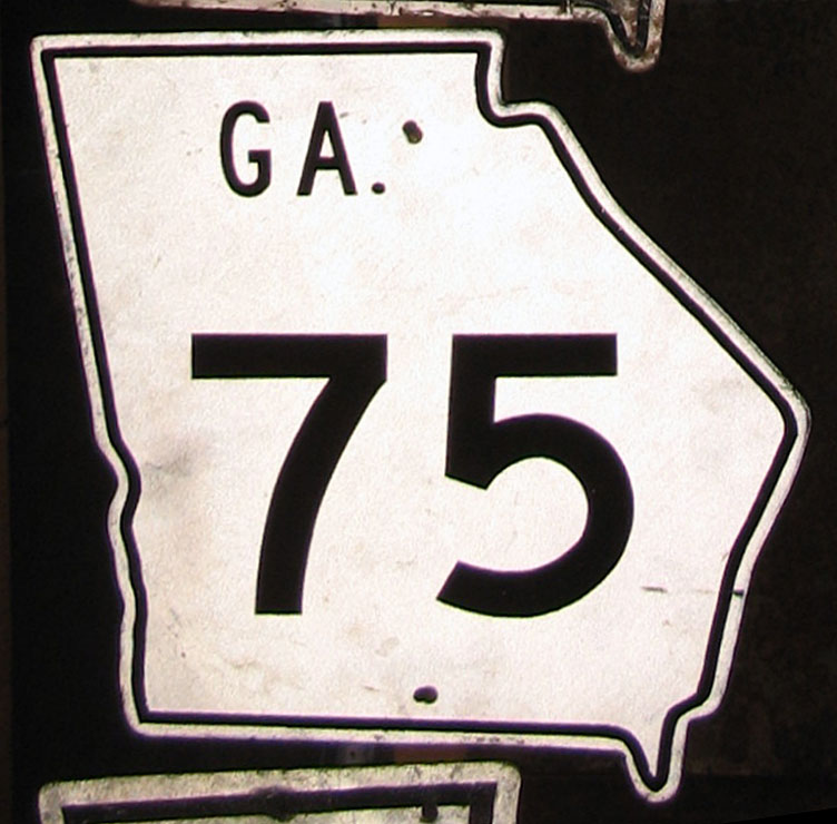 Georgia State Highway 75 sign.