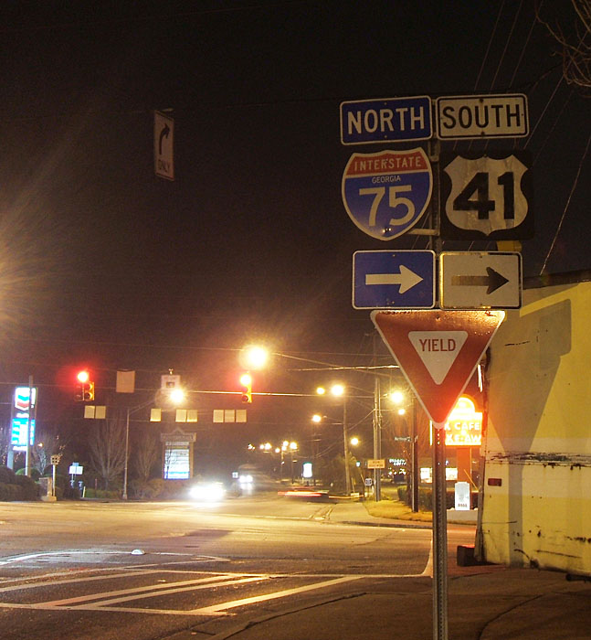 Georgia - Interstate 75 and U.S. Highway 41 sign.