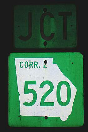 Georgia State Highway 520 sign.