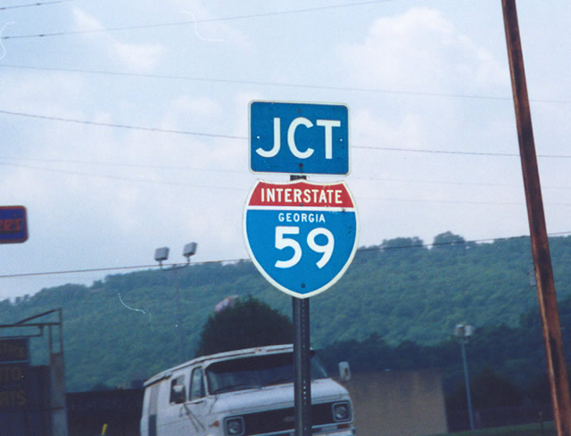 Georgia Interstate 59 sign.