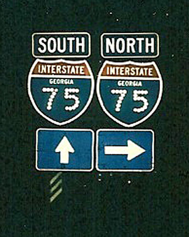 Georgia Interstate 75 sign.