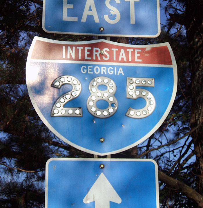 Georgia Interstate 285 sign.