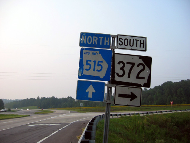 Georgia State Highway 515 sign.