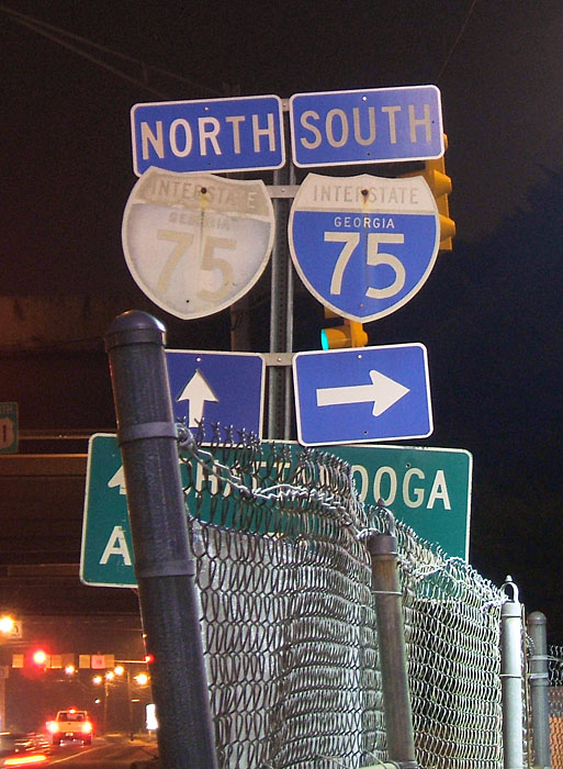 Georgia Interstate 75 sign.