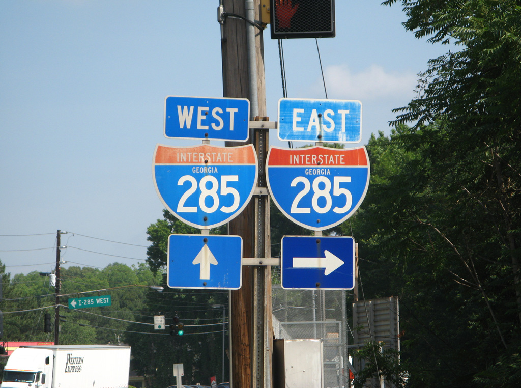 Georgia Interstate 285 sign.