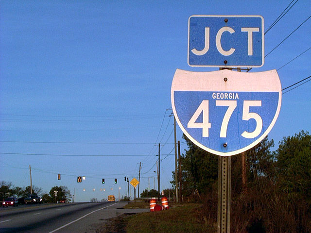 Georgia Interstate 475 sign.