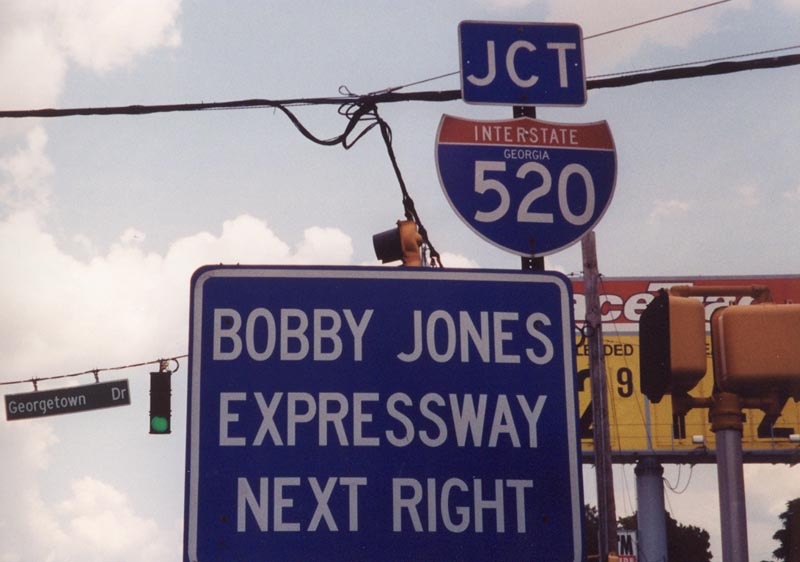 Georgia interstate 520 sign.
