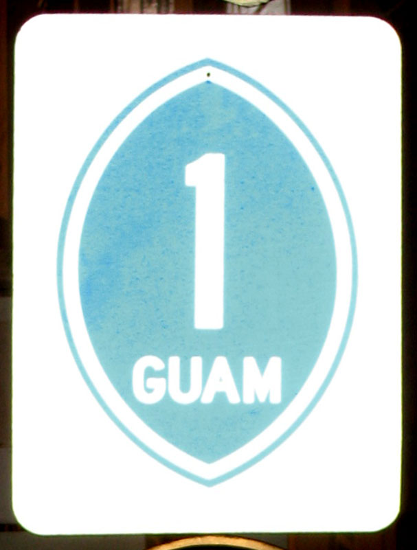 Guam territorial highway 1 sign.