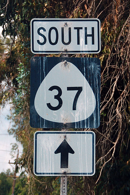Hawaii State Highway 37 sign.