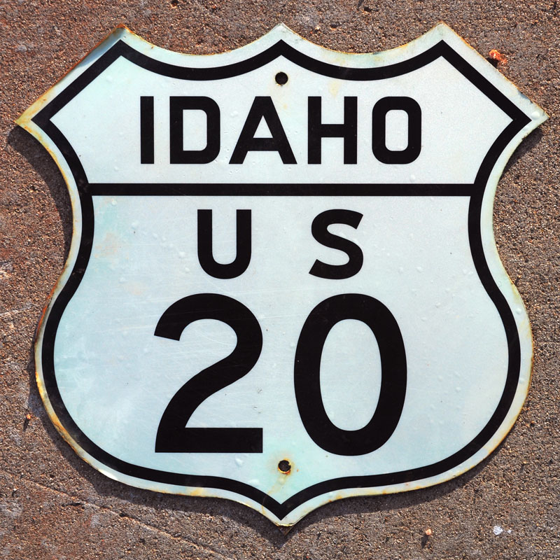 Idaho U.S. Highway 20 sign.