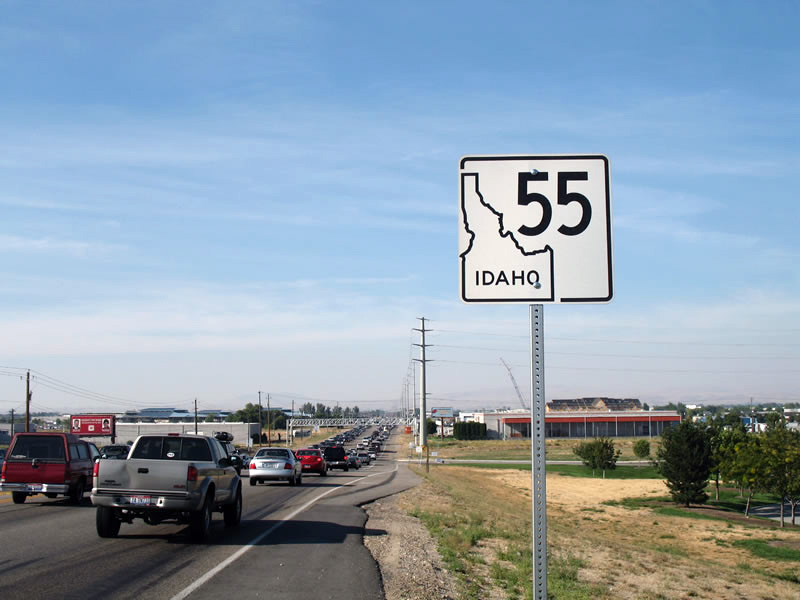Idaho State Highway 55 sign.