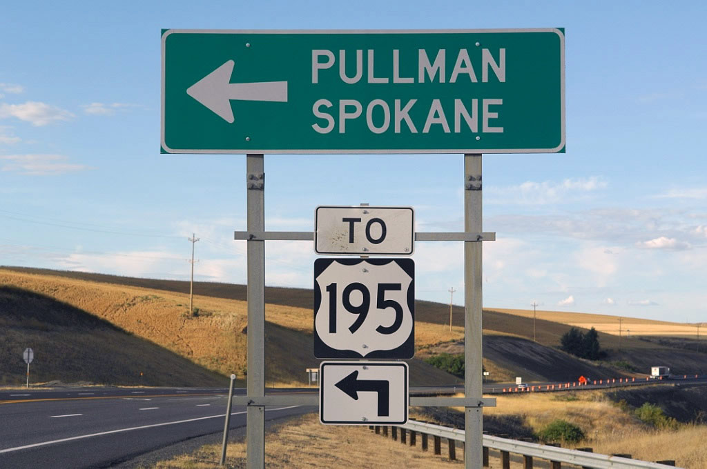 Idaho U.S. Highway 195 sign.