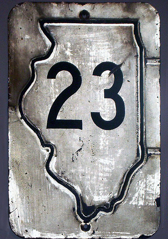 Illinois State Highway 23 sign.