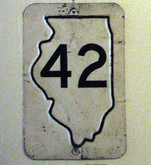 Illinois State Highway 42 sign.