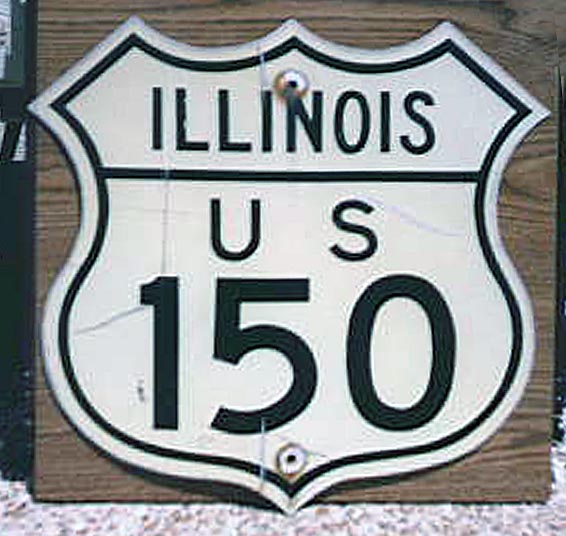 Illinois U.S. Highway 150 sign.