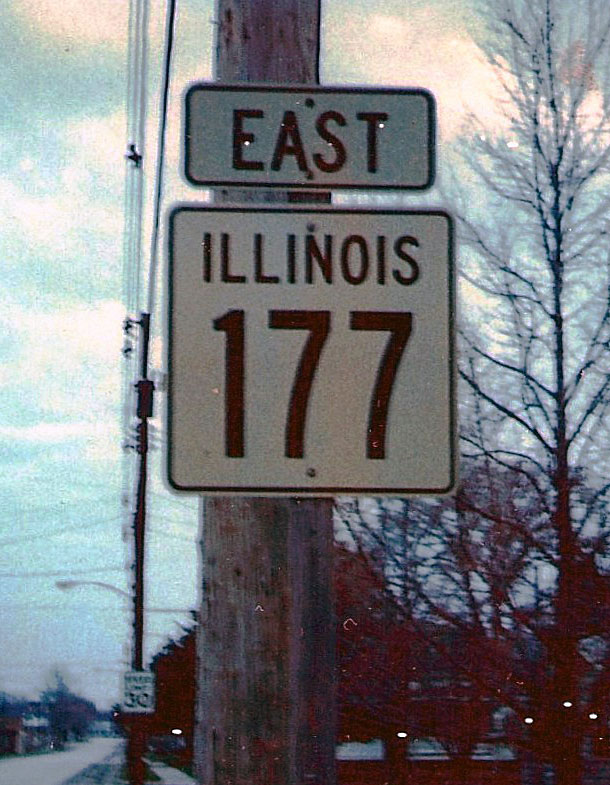 Illinois State Highway 177 sign.