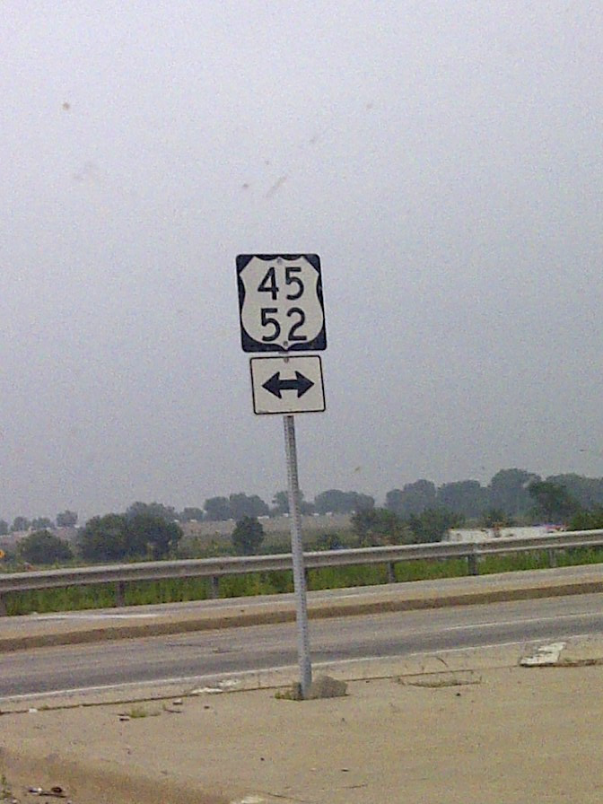 Illinois U. S. highway 45 sign.
