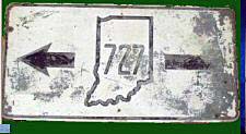 Indiana State Highway 727 sign.