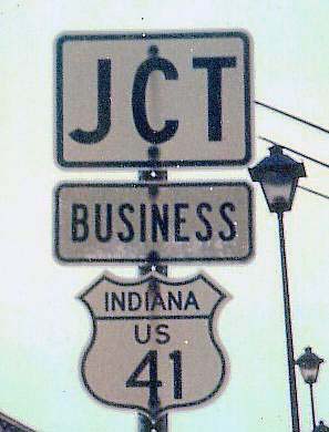 Indiana U.S. Highway 41 sign.