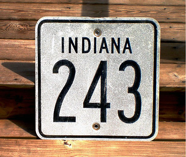 Indiana State Highway 243 sign.