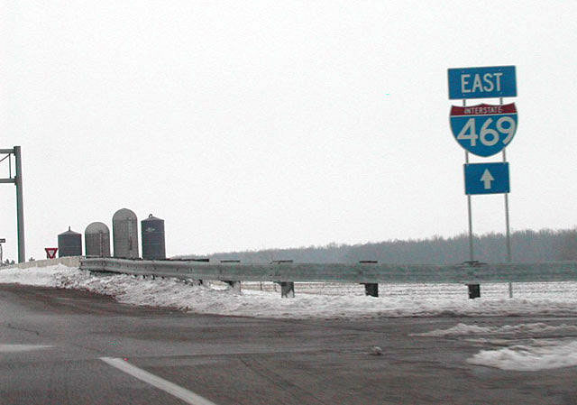 Indiana Interstate 469 sign.