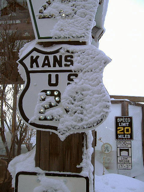 Kansas U. S. highway 24 sign.