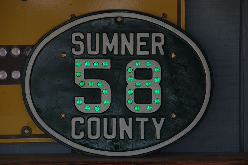 Kansas Sumner County route 58 sign.