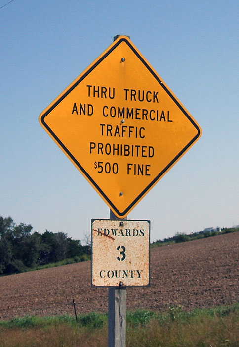 Kansas Edwards County route 3 sign.