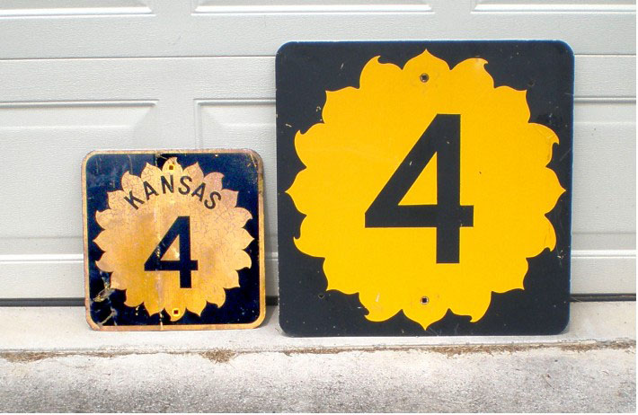 Kansas state highway 4 sign.