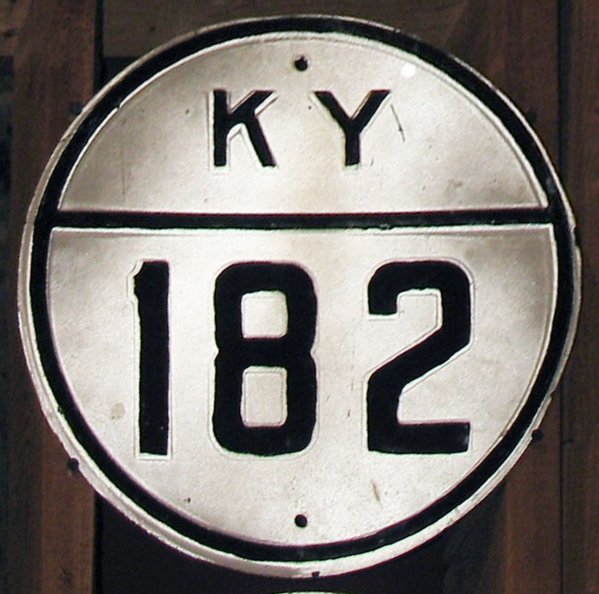 Kentucky State Highway 182 sign.