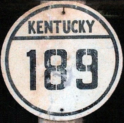 Kentucky State Highway 189 sign.
