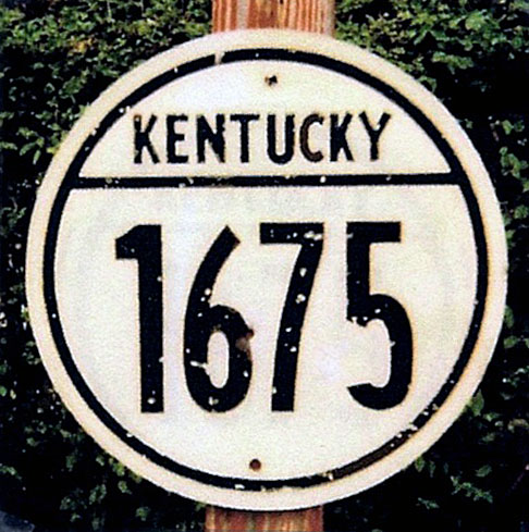 Kentucky State Highway 1675 sign.