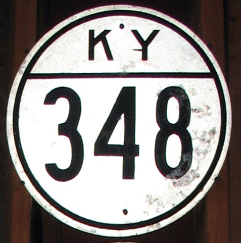 Kentucky State Highway 348 sign.