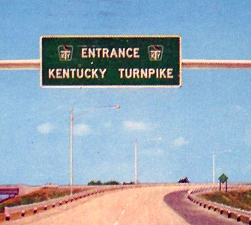 Kentucky Kentucky Turnpike sign.