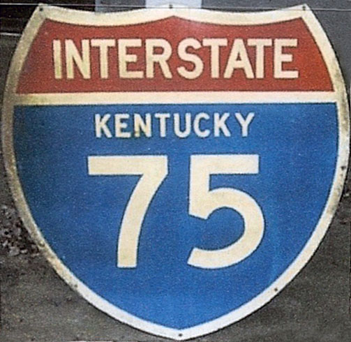Kentucky Interstate 75 sign.