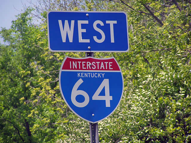 Kentucky Interstate 64 sign.